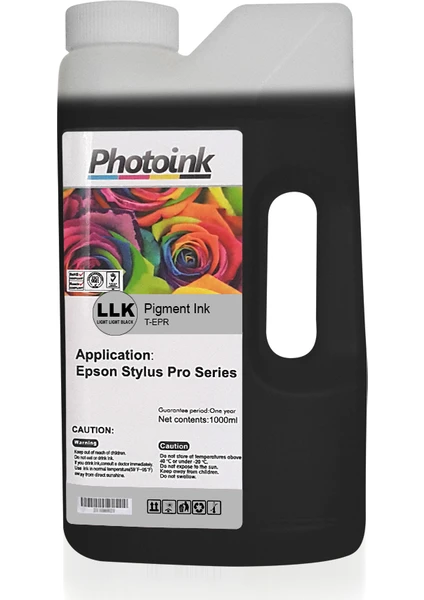 Stylus Pro İçin 1000 Ml Açık Siyah Light Light Black Pigment Plotter Mürekkep (T-Epr)