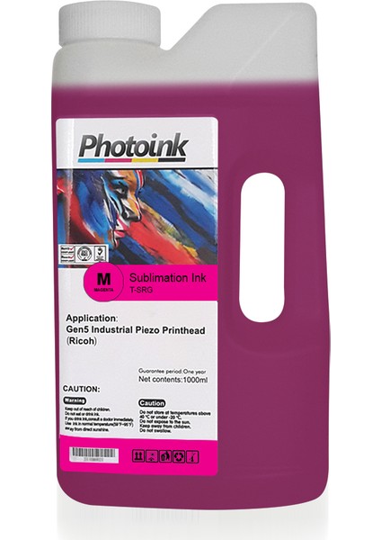 Ricoh Kafa İçin 1000 Ml Kırmızı Magenta Süblimasyon Mürekkep (T-Srg)