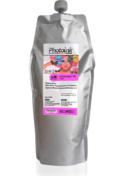 Dx5 / Dx7 İçin 1000 Ml Açık Kırmızı Light Magenta Geniş Format Süblimasyon Mürekkep (T-Sd7)