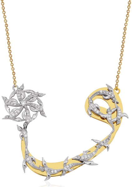 925 Ayar Gümüş Kuşların Duası Vav Kolye