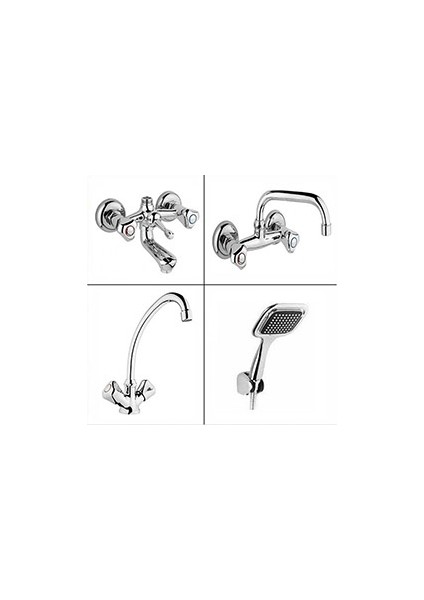 Çevirmeli Mutfak + Lavabo Ve Evye Bataryası + Duş Takımı