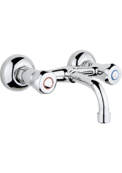 Sabit Klasik Çevirmeli Lavabo Bataryası