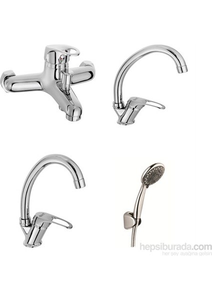 Lavabo + Banyo + Evye Bataryası + Duş Takımı