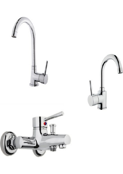 Delta Banyo + Kuğu Lavabo Ve Evye Batarysı