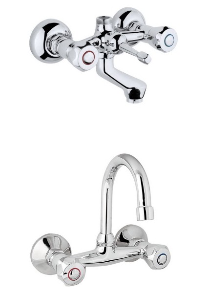 Klasik Çevirmeli Banyo Ve Mutfak Bataryası