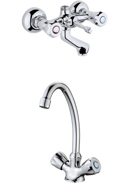 Klasik Çevirmeli Banyo Ve Evye Bataryası