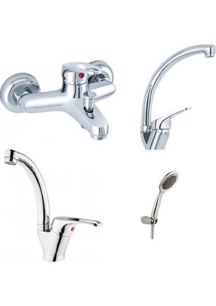 Mix Banyo + Kuğu Lavabo + Evye Bataryası Ve Duş Takımı
