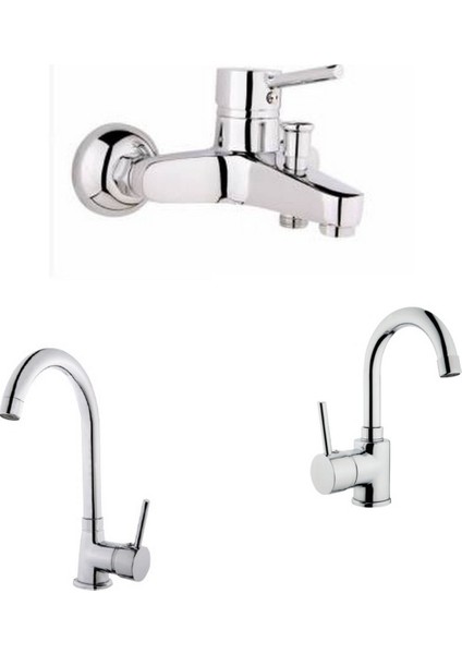 Delta Evye + Lavabo Ve Banyo Bataryası