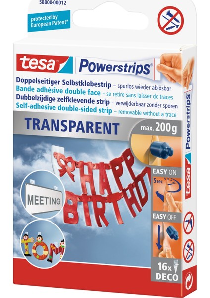 ® Powerstrips® DECO - İz Bırakmadan Sökülebilir Yedek Bant