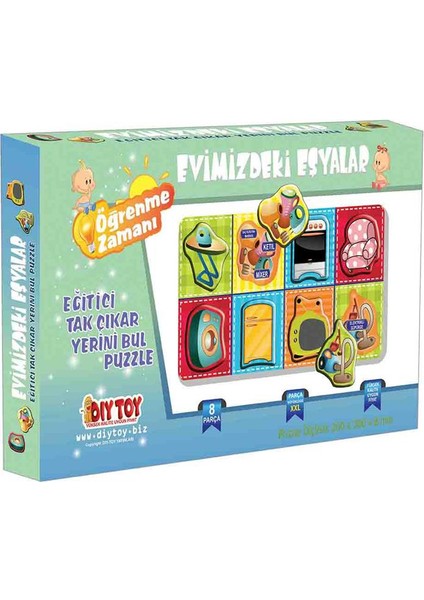 Dıytoy 9131 Evimizdeki Eşyalar Tak-Çıkar 8 Prç