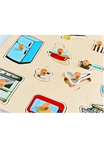 Ahşap Puzzle Ev Aletleri 30x30