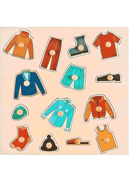 Ahşap Puzzle Kıyafetler 30x30