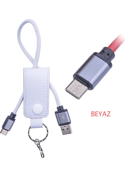 Derili Anahtarlık Type C Usb Kablo