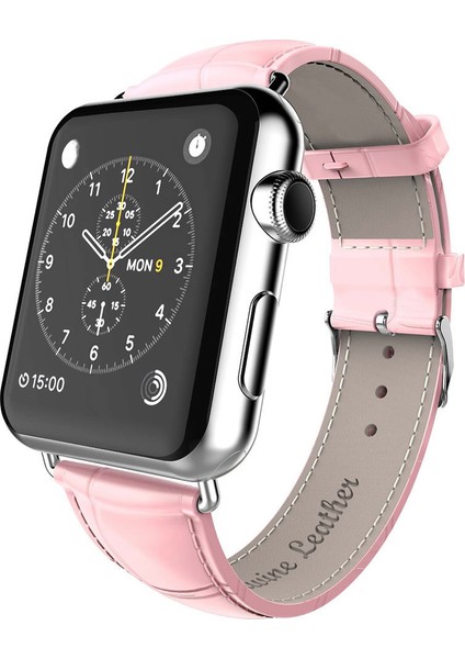 Apple Watch Uyumlu 42Mm Deri Kordon Kayış Crocodile
