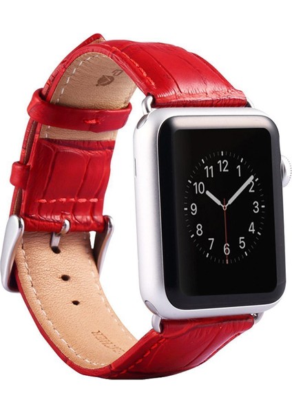 Apple Watch Uyumlu 42Mm Deri Kordon Kayış Crocodile