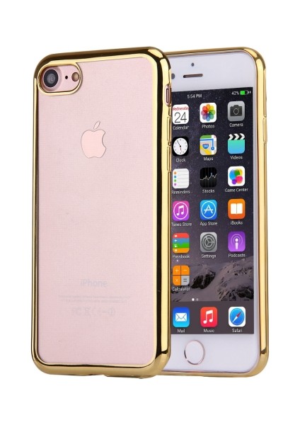 Apple iPhone 7 Lazer Kaplama Şeffaf Silikon Kılıf
