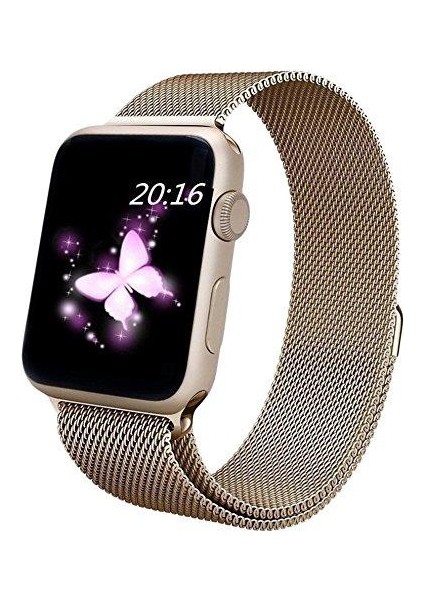 Apple Watch Uyumlu 42Mm Metal Kayış Milano Loop