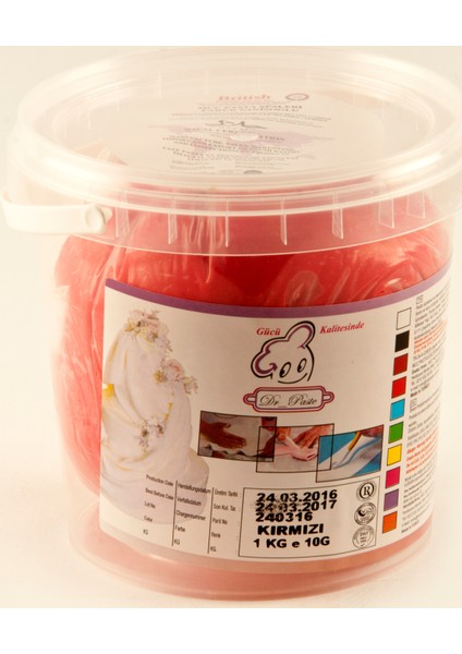 Şeker Hamuru 1 Kg - Kırmızı