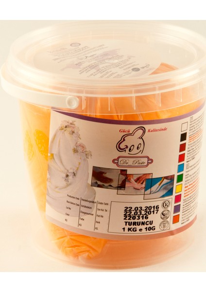 Şeker Hamuru 1 Kg - Turuncu