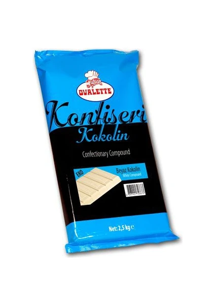 Ovalette Beyaz Konfiseri Kokolin Çikolata 2.5 Kg