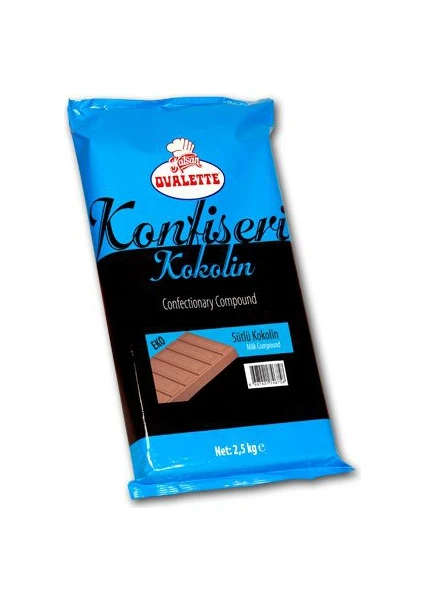 Ovalette Sütlü Konfiseri Kokolin Çikolata 2.5 Kg