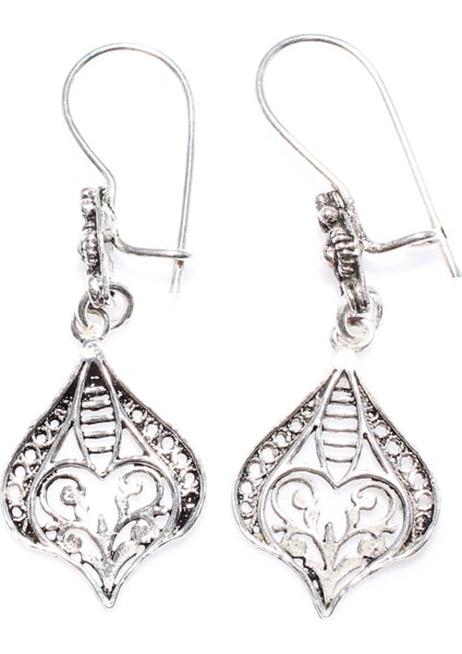 925 Ayar Gümüş Desenli Telkari Küpe