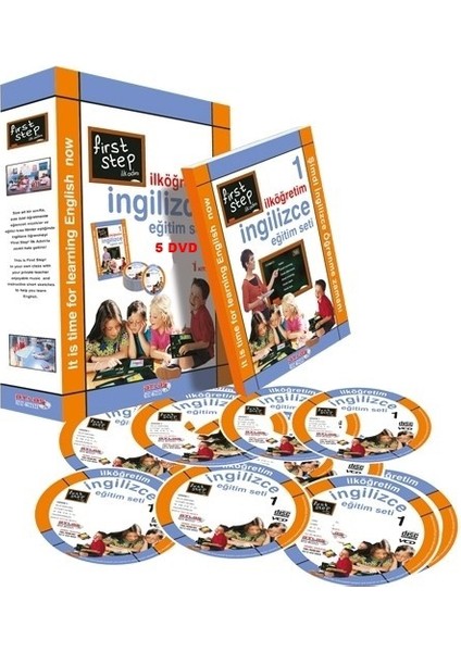 First Step İlköğretim İngilizce Seti 5 DVD + 1 Kitap