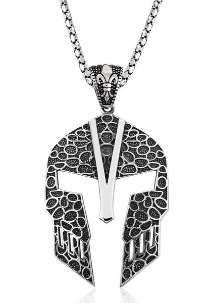 Gladyatör Maskesi Erkek Gümüş Kolye (Gke0005)