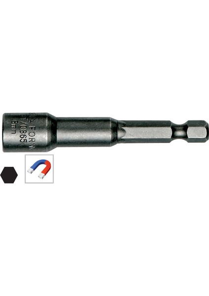 Bt/1765 17 Mm Manyetik Lokma Uç (Somun Tutucu) - 65 Mm