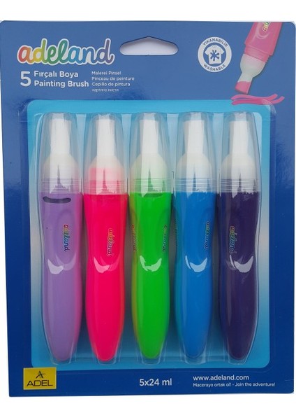 Adelland 5 Renk Fırçalı Boya Kalemi