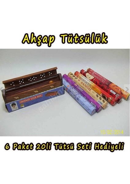 En Çok Satan 120 Tütsü + Kapaklı Ahşap Tütsülük