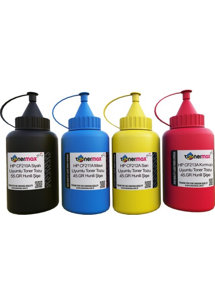 Hp 131A / Pro 200 M276 / M251 / Cf210A Toner Tozu - 1 Set Cmyk