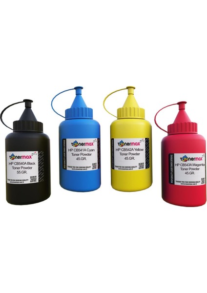 Hp 125A / Cp1215 / Cp1515 / Cm1312 / Cb540A Toner Tozu - 1 Set Cmyk