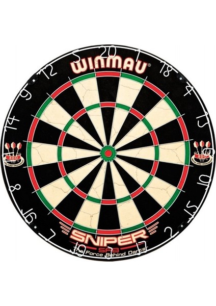 Profesyonel Dart Seti (Winmau Sniper Dart Tahtası, 6 Adet Winmau Ok, Winmau Ahşap Kabin)