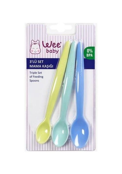 Wee Baby  Baby Üçlü Set Mama Kaşığı