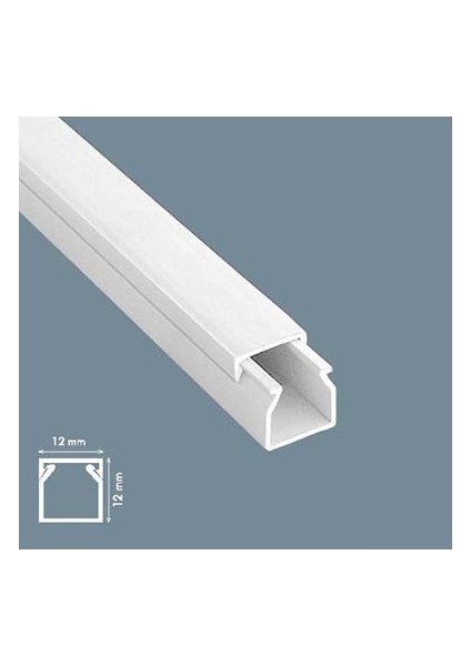 12X12 Yapışkanlı Kablo Kanalı 2 Metre