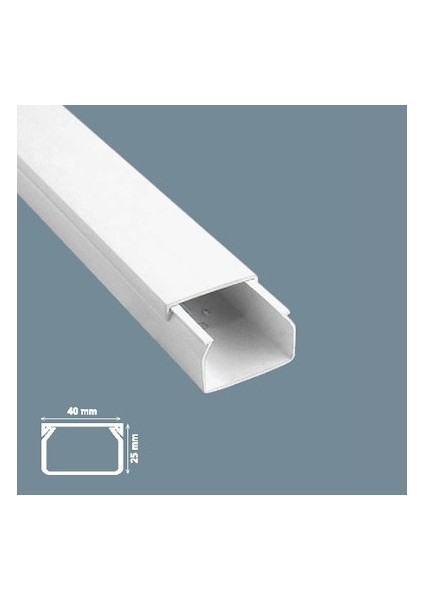 40X25 Yapışkanlı Kablo Kanalı 80 Metre