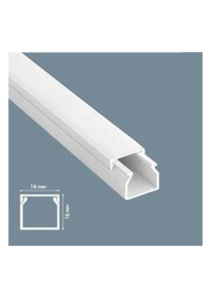 16X16Yapışkanlı Kablo Kanalı 10 Adet 20 Metre