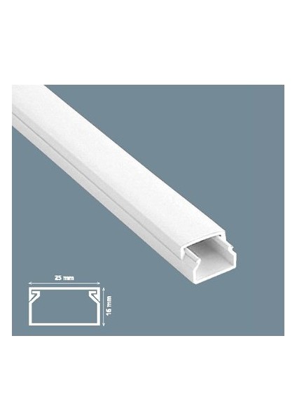 25X16 Yapışkanlı Kablo Kanalı 5 Adet 10 Metre