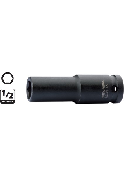 C64-H10 10Mm 1/2” 6 Köşe Derin Havalı Lokma Anahtar