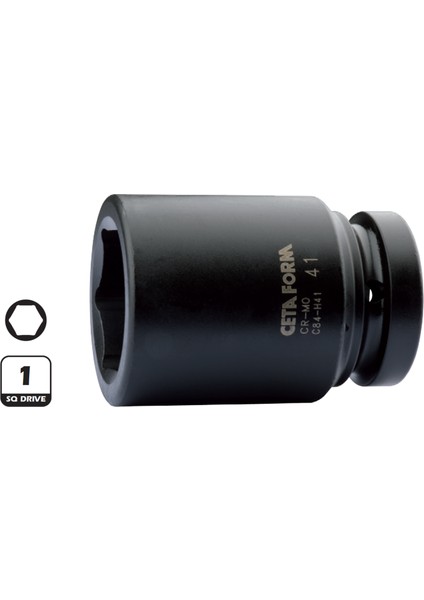C84-H46 46Mm 1" 6 Köşe Derin Havalı Lokma Anahtar