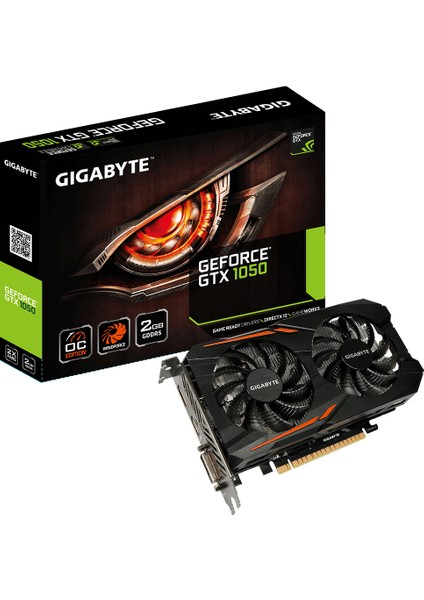 Nvidia GeForce GTX 1050 2GB OC 128Bit GDDR5 (DX12) PCI-E 3.0 Ekran Kartı GV-N1050OC-2GD