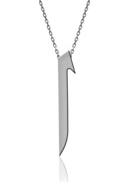 Beyaz Sade Elif Gümüş Kolye