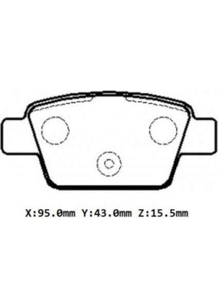 FIAT STILO- 03/06 ARKA FREN BALATASI (DİSK)(95X43X15.5)(BRAMAX)