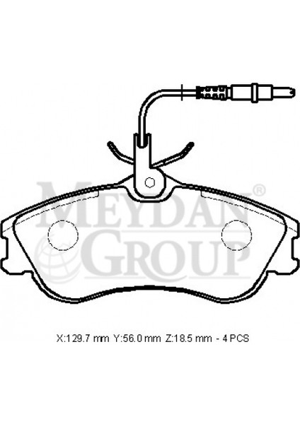 Citroen XSARA- 98/00 ÖN FREN BALATASI (DİSK) (129,7X56X18,5) (BRAMAX)