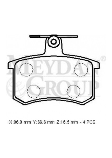 AUDI A80- 87/95 ARKA FREN BALATASI (DİSK) (86,8X66,6X16,5) (BRAMAX)