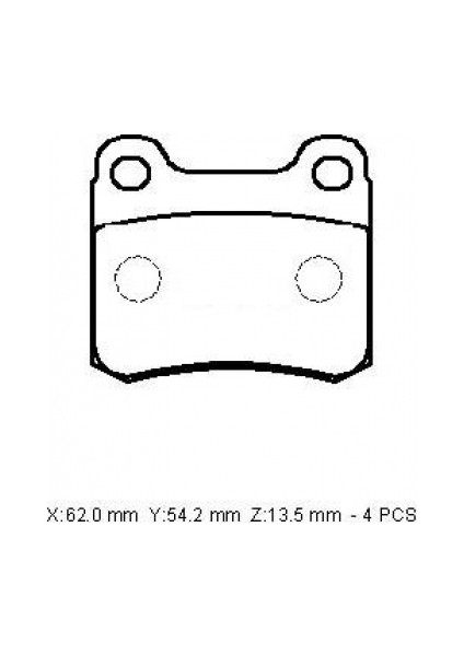MERCEDES E CLASS- W124- 85/93 ARKA FREN BALATASI (DİSK) (62X54,2X13,5)(BRAMAX)