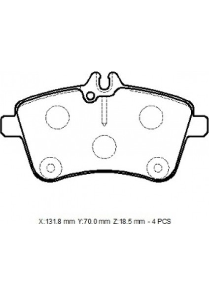 MERCEDES A CLASS- W169- 05/08 ÖN FREN BALATASI (DİSK)(131.8X70X18.5)(BRAMAX)