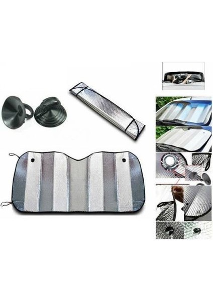 Metalize Alüminyum Ön Cam Güneşliği Fiat Fıorıno