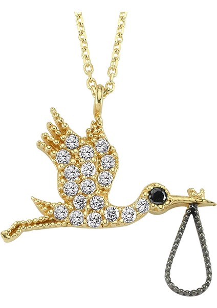 Altınsepeti Altın Çocuk Getiren Leylek Kolye As1129Kl